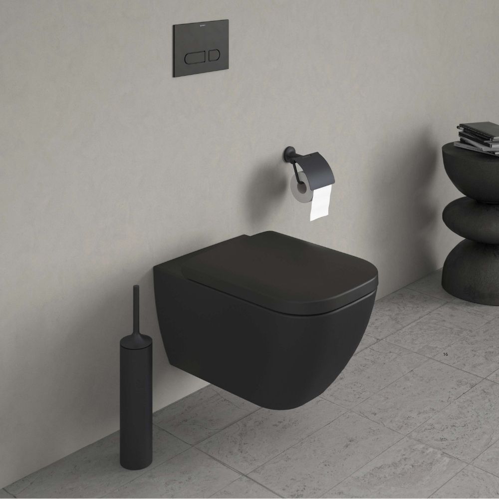 Black Wall Hung Toilet with Soft Close Seat